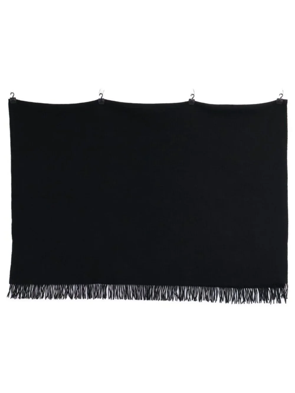 Hermes Cashmere 100 Logo Embroidery Fringe Large Scarf - Picture 2 of 7